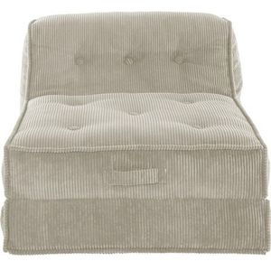 INOSIGN Fauteuil Pia Loungestoel van corduroy, in 2 maten, poef-functie.