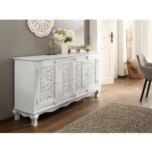 Home affaire Sideboard "Rajat", Kommode aus Mangoholz mit Frontenfräsungen, Breite 175 cm