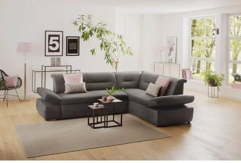 INOSIGN Ecksofa "Avesa L-Form", Wahlweise mit Arm- und Bettfunktion, B/T/H: 275/211/80 cm
