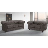 Home affaire Sitzgruppe "Chesterfield", (2 tlg.), hochwertige Knopfheftung, bestehend aus 2- und 3-Sitzer