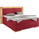 Places of Style Boxspringbett "Cup", mit LED-Beleuchtung, Massivholzrahmen und Topper, in 2 Härtegraden