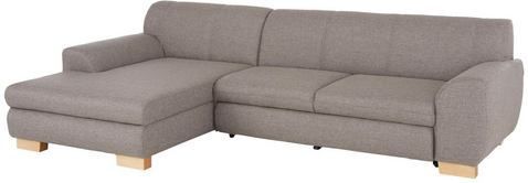 Home affaire Ecksofa "Nika L-Form", Polsterecke, Struktur fein oder Melrose/Struktur, mit Bettfunktion