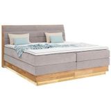 OTTO products Boxspringbett, LED-Beleuchtung, mit zertifizierten, recycelten Bezugsstoffen