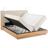 Home affaire Boxspringbett »Cavan«, Eiche, inkl. Bettkasten & Topper, verschiedene Härtegrade (auch H4)