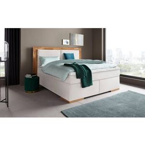 Places of Style Boxspringbett »Cup«, mit LED-Beleuchtung, Massivholzrahmen und Topper, in 2 Härtegraden