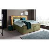 Places of Style Boxspringbett »Cup«, mit LED-Beleuchtung, Massivholzrahmen und Topper, in 2 Härtegraden