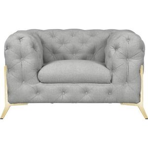 Leonique Chesterfield-fauteuil Amaury luxueuze capitonnage, moderne chesterfield look, kleur van de poten ter keuze