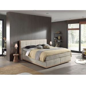 Places of Style Boxspring Vinton van massief eiken, verschillende hardheden (ook h4) (5-delig)