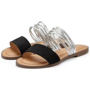 Lascana Slippers Mule, sandaal, open schoen met verfijnde bandjes