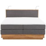 Home affaire Boxspringbett "Cavan", Eiche, inkl. Bettkasten & Topper, verschiedene Härtegrade (auch H4)