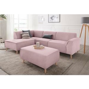 andas Ecksofa "Janek L-Form", mit Federkern und Keder in scandinavischem Design