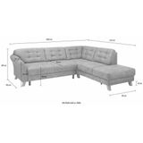 Home affaire Ecksofa Trondheim L-Form, mit Federkern