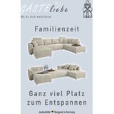 Jockenhöfer Gruppe Wohnlandschaft Orlando U-Form, mit Federkern, Bettfunktion und Bettkasten, inklusive 2 Kopfstützen