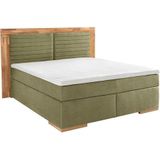 Places of Style Boxspringbett »Cup«, mit Massivholzrahmen, mit Topper, in 2 Härtegraden, in 3 Breiten