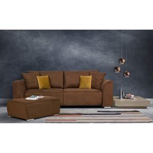 INOSIGN 3-zitsbank BEATRICE auch als Schlafsofa mit Bettkasten, B/T/H 250/107/92 cm optie met bedfunctie, incl. 2 sierkussens, golvende vering