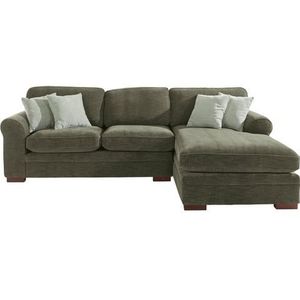 Home affaire Ecksofa »Broughton L-Form«, weicher Sitzkomfort, incl. 4 Zierkissen, Keder