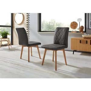 Home affaire Esszimmerstuhl Brest (Set, 2 St), Gestell aus Eiche Massivholz geölt