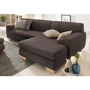 Home affaire Ecksofa "Nika L-Form", Polsterecke, Struktur fein oder Melrose/Struktur, mit Bettfunktion