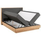 Home affaire Boxspringbett Cavan, Eiche, inkl. Bettkasten & Topper, verschiedene Härtegrade