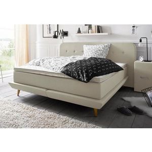 andas Boxspringbett »Premium«, Steppung mit Knopfheftung, inkl. Topper