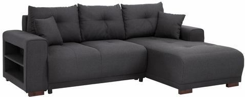 Home affaire Ecksofa "Viborg L-Form", mit Regal in der Armlehne, wahlweise mit Bettfunktion