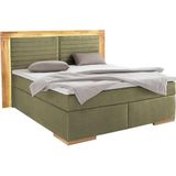 Places of Style Boxspringbett »Cup«, mit LED-Beleuchtung, Massivholzrahmen und Topper, in 2 Härtegraden