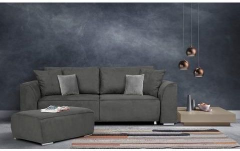 INOSIGN 3-Sitzer Beatrice Schlafsofa, wahlweise auch mit Bettfunktion und Bettkasten, incl. 2 Zierkissen