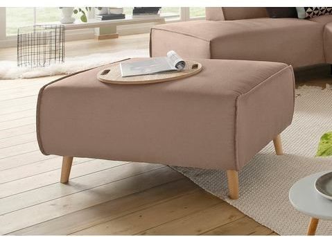 Home affaire Hocker "Julia", mit Keder und Holzfüßen