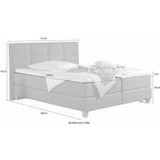 Home affaire Boxspringbett "Casey", in 5 Breiten, 3 Ausführungen, 2 Härtegraden, Steppung, Topper
