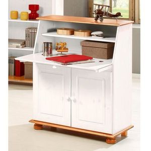 Home affaire Secretaire Mette, bureau in landhuisstijl, gemaakt van massief hout, breedte 82 cm