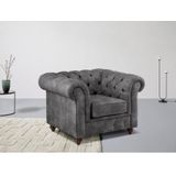 Home affaire Sessel »Chesterfield B/T/H: 105/69/74 cm«, mit hochwertiger Knopfheftung, auch in Leder