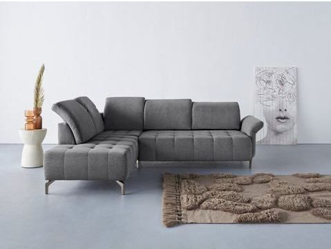 INOSIGN Ecksofa »Fresh L-Form«, Federkern, wahlweise Kopfteilverstellung und motorischer Vorziehsitz