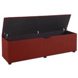 Places of Style Hockerbank "Knobbed", Hockerbank mit Stauraum, Breite 120 cm und 160 cm