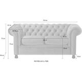 Home affaire Chesterfield-Sofa "Chesterfield Home 2-Sitzer", mit edler Knopfheftung und typischen Armlehnen