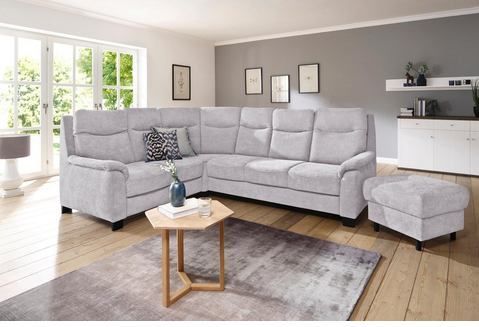Home affaire Ecksofa "Boccaccio L-Form", mit Federkern, incl. Kopfteilverstellung, wahlweise Bettfunktion