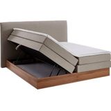 Home affaire Boxspringbett "Blomen", mit Walnuss-Dekor, mit Bettkasten, verschiedene Härtegrade, mit Topper