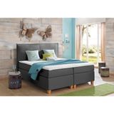 Home affaire Boxspringbett "Houssay", inkl. Topper, 5 Breiten, 2 Härtegraden auch in Überlänge 220 cm