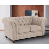 Home affaire Chesterfield-Sofa "Chesterfield 2-Sitzer B/T/H: 150/89/74 cm", mit hochwertiger Knopfheftung, auch in Leder