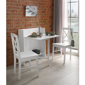 Eettafel - Wit - 84 cm Breedte - 76 cm Diepte - 76 cm Hoogte