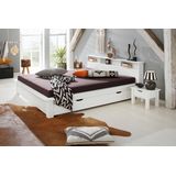 Home affaire Massivholzbett "KERO" BESTSELLER! Stauraum im Kopfteil, zertifiziertes Massivholz (Kiefer), optional mit Schublade