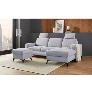 Places of Style Ecksofa »Lolland L-Form«, Wahlweise mit Bettfunktion und Bettkasten, Federkern