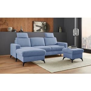 Places of Style Ecksofa »Lolland L-Form«, Wahlweise mit Bettfunktion und Bettkasten, Federkern