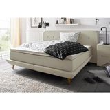 andas Boxspringbett "Premium", Steppung mit Knopfheftung, inkl. Topper