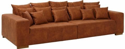 Home affaire Big-Sofa "Neapel", mit vielen losen Kissen, in 2 Bezugsqualitäten