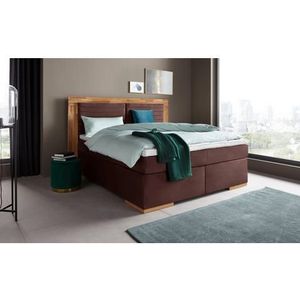 Places of Style Boxspringbett "Cup", mit Massivholzrahmen, mit Topper, in 2 Härtegraden, in 3 Breiten