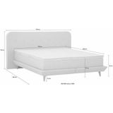 andas Boxspringbett "Premium", Steppung mit Knopfheftung, inkl. Topper