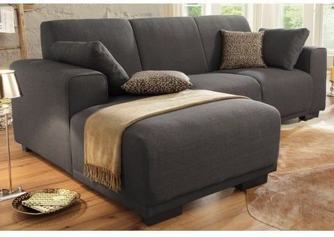 Home affaire Ecksofa "BORNHOLM L-Form mit Recamiere, Maße B/T/H: 234/162/85 cm", Recamiere links oder rechts bestellbar, Wellenfederung, inkl. 2 Kissen