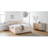 andas Boxspringbett "Jenson", in 4 Farben, 4 Breiten, 3 Matratzenarten in 2 Härtegraden, Topper