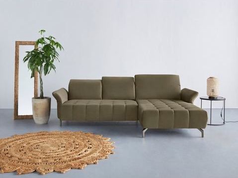 INOSIGN Ecksofa »Fresh L-Form«, Federkern, wahlweise Kopfteilverstellung und motorischer Vorziehsitz