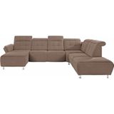 Places of Style Wohnlandschaft »Manhattan U-Form«, 2 Sitze mit elektrischer Relaxfunktion, verstellbare Armlehnen